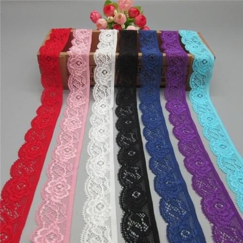Wholesale 10 Yards/lot Lace Ribbon Tape 25mm African Lace Fabric Embroidery Underwear Dress DIY Accessories