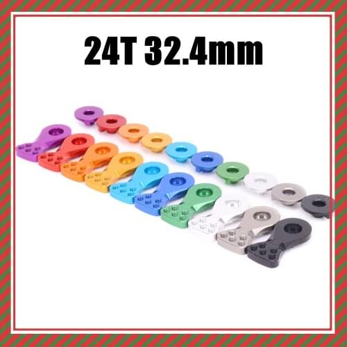 1PCS RCAWD Alloy Aluminum Buffer Servo Arm 24T 32.4mm Long For Rc Hobby Model Car Crawler Servo Arms RC Parts Truck 6061-T6