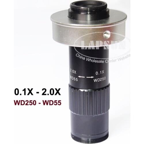 Wide field 8mm - 60mm Magnification Zoom C-mount CS Glass Lens for Digital Industry Microscope Camera