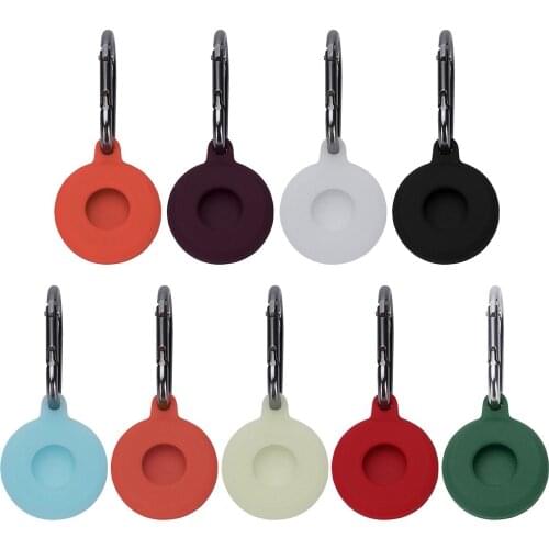 Silicone Protective Case For AirTag Key Finder ( Location Tracker ) 2021 Anti-Scratch Anti-Lost Protective Cover with Keychain