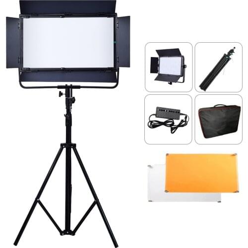 LED Panel Light Yidoblo A-2200IX Photo Lighting Photographic 5500K for Youtube Studio Video Camera Light with Tripod Black