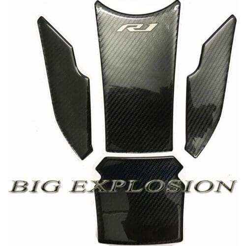 Carbon Brazing 3D Resin Tank Pad For YAMAHA R1 R1M 2015-2019 Motorcycle Sticker Decorative Protector Fuel tank stick