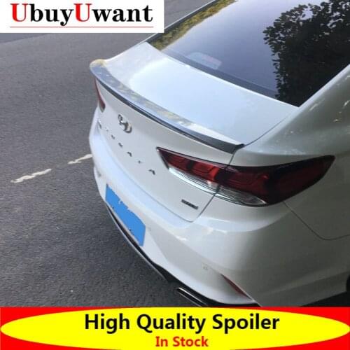 High Quality ABS Plastic Spoiler Primer Color Car Tail Wing Rear Trunk Spoiler For Hyundai Sonata 9 2018