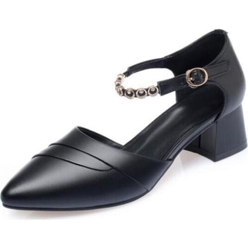 Best Sale New Summer Top Cowhide Rhinestone Pointed High Heel Sandals Women Leather Sandals Soft Comfort Elegant Fashion Sandals