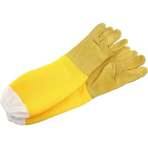 10pcs beekeeping glove 3D Breathable gloves suit for bee farm glove Sheepskin glove beekeeping equipment Wholesale