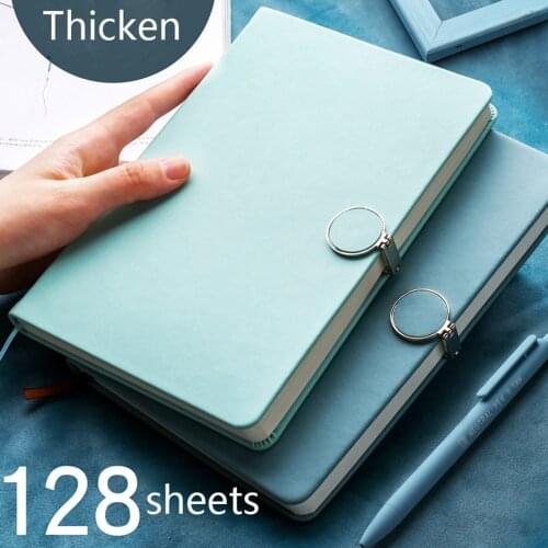 128 Sheets A5 Morandi PU Leather Cover Notebook with Magnetic Buckle Inner Pages Business Notepad Office School Supplies