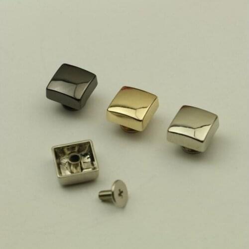 20 PCS/lot) DIY hand leather bags, bottom screws, square, curved face screws, metal accessories
