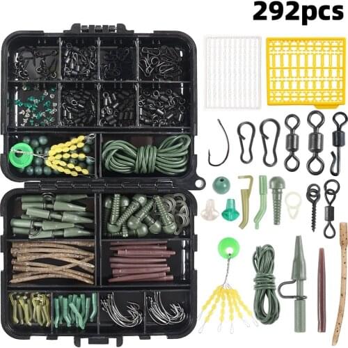 292 European Style Carp Fishing Accessories Set From European Fishing Library Hook Block Bean Swivel Fishing Gear