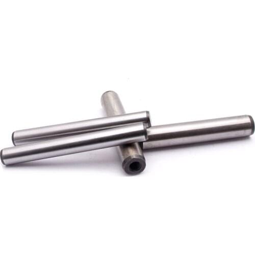 2pcs M6 45# steel cylindrical pins double head chamfer internal thread pin dowels positioning dowel GB120 50mm-100mm long