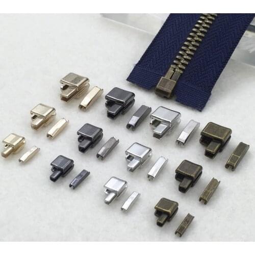 3# 5# 8# 10# metal zipper slider accessories pin box retainer box insertion pin 10sets/lot silver bronze black gold