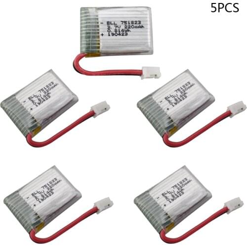5PCS 3.7V 220mah battery for E010 T36 NH010 F36 H36 LIPO BATTERY for HS210 SANROCK GD65A ATOYX AT-66 751823