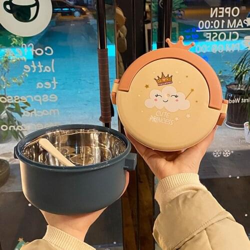 Brand Girl Cute Stainless Steel Insulated Lunch Box Students Carry Lunchbox Children Portable Bento Box Kids School Lunch Box