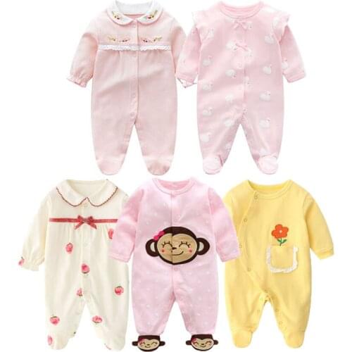 Baby clothes Fashion princess Newborn Infant Baby Girl Bodysuit long sleeve Jumpsuit cotton baby pajamas Outfits Clothes