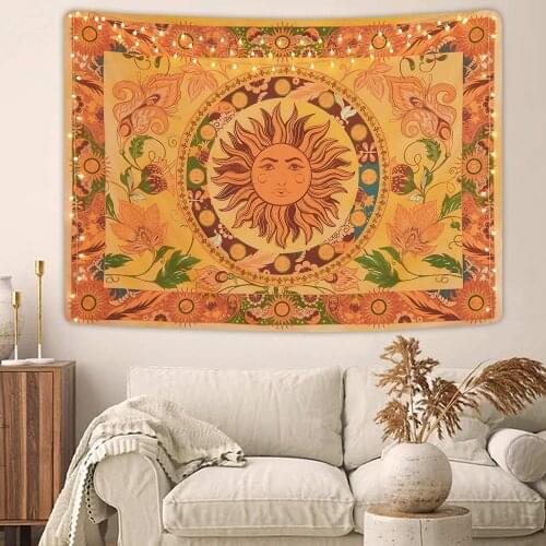 Home Flower Vines Tapestries Vintage Floral Tapestry Mystic Tapestry Hippie Wall Hanging Mandala Tapestrys Decoration Mural