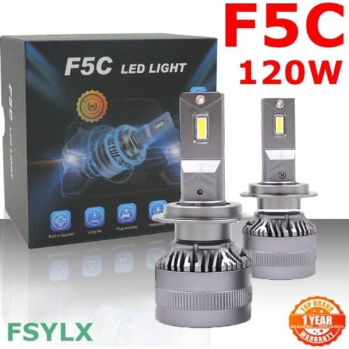 F5C 120W 12000LM H7 H11 9005 9006 H1 LED Bulbs LED H7 headlight kit Fog Light H4 H7 H8 H16 Car LED Lamps LED Headlights Bulb