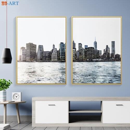 Cityscape Paintings on The Wall Art Canvas Painting Architecture Posters and Pritns Decoration Wall Pictures for Living Room