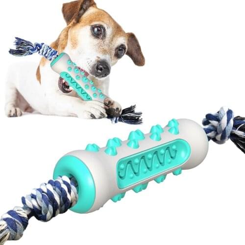 Pet Dog Toys Chewers Molar Stick Gnawing Tooth Cleaning Rubber Bone Multifunctional Dog Toothbrush Small Large Dogs Accessor