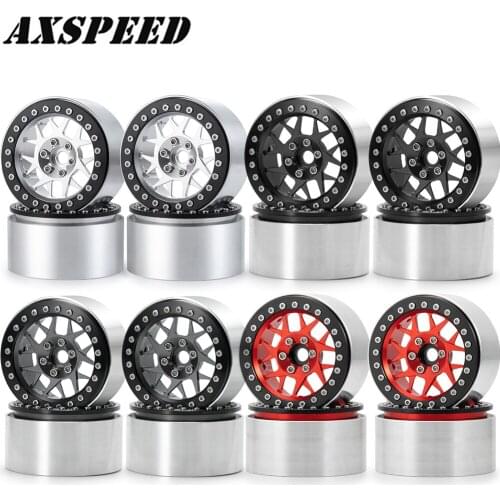 AXSPEED 2.2inch Beadlock Wheels Rim for 1/10 RC Crawler Car Axial Wraith 90018 SCX10 CC01 D90 D110 TRX4 TRX6 Wheel Hubs