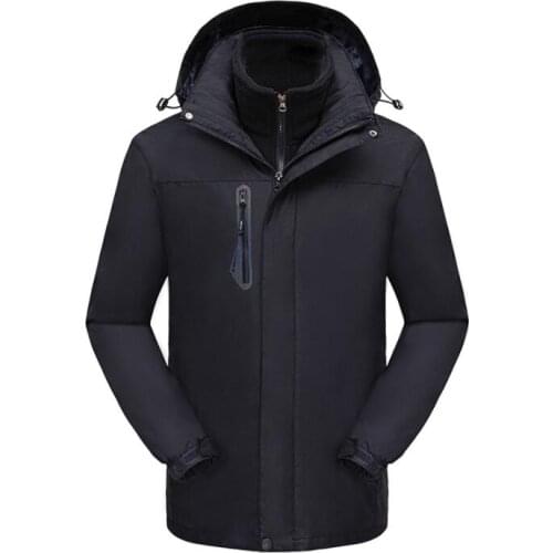 Middle-aged jacket men casual clothes mens jackets Thicken Removable Three in one two piece set Plus cashmere warm coats b323