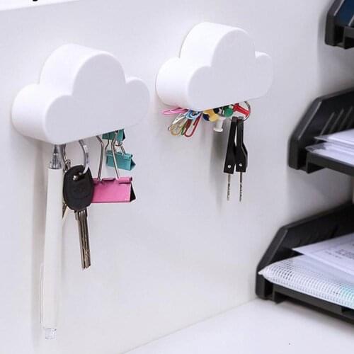 Magnetic Hooks Keys Securely Home Storage Hooks Wall Key Holder Home Storage Holder Creative Cloud Shape Magnets Magnetic Hooks