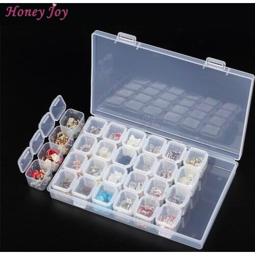 Independent Well Locked 28bottles/set Nail Art Decals Decoration Jewelry Rhinestone Storage Case Box Container Manicure Accessor