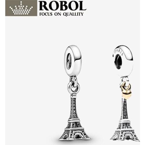 New Fashion S925 Sterling Silver Eiffel Tower Temperament Pendant, Light Luxury and Versatile Jewelry Accessories, Free Shipping