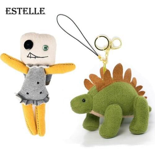 New Korea Drama Same Nightmare Doll toys Horror Ghost Stegosaurus Dinosaur Doll With good luck Girl Children Bag Keychain Gift