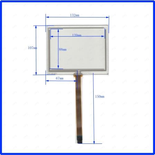 ZhiYuSun New TPT4R0571 132*107mm Touch Screen Touch Panel Glass Replacement TPT-4R-0571