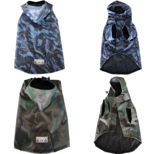 9 Size Dog Raincoat For Fat Dogs French Bulldog Pug Camouflage Waterproof Rain Coat Jacket Costumes Clothing Outwear Raincoats#1