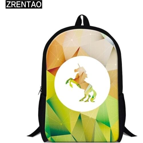 ZRENTAO unicorn backpack pupils schoolbags teen backpack cartoon bags for teenage boys girls casual daily bookbag mochila