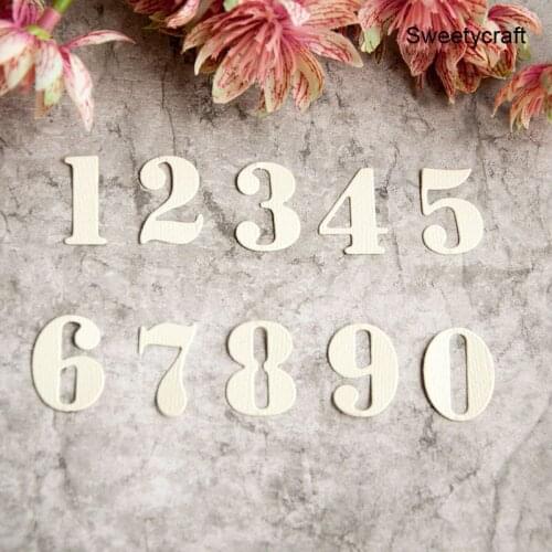 Dies Scrapbooking Nurmber 1 2 3 Metal Cutting Die 2020 Stencils Craft Stamp Die Cut Scrapbook Photo Album DIY Party Card Making