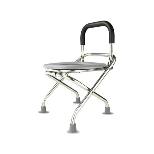 Folding cucking stool Skidproof Bathing stool potty chair toilet seat Commode chair with backrest