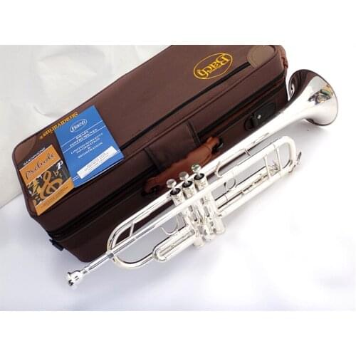 Brand New Professional Bb Trumpet TR-190GS Silver Plated Musical Instrument Trumpet TR190GS With Case Mouthpiece