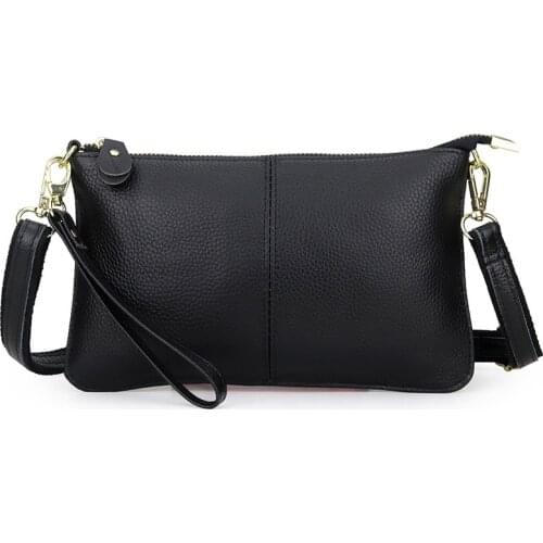 100% Genuine Leather Women Messenger Bag Famous Brand Female Shoulder Bag Envelope Clutch Bag Crossbody Bag Purse for Women
