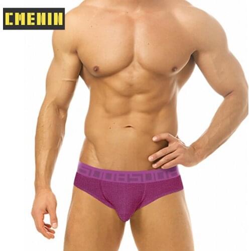 Ins Style Cotton Breathable Gay Sexy Mens Panties Briefs Men Underpants Slip Jockstrap Underwear Man Brief Penis BS3123