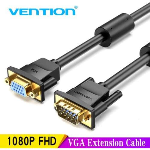 Vention VGA Extension Cable 1m 1.5m 2m 3m High Quality Male to Female Cable Extender VGA Cable for Computer Projector Monitor 5m