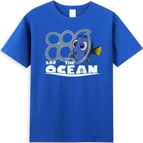 Finding Dory Nemo Graphic T Shirts Disney Cartoon Movies T-Shirts Save The Ocean Printed Clothes Fashion Brand Cotton Tops Tees
