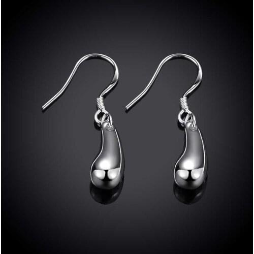 Fashion high Quality 925 Sterling Silver Water drop earrings for women classic party wedding Jewelry birthday gifts