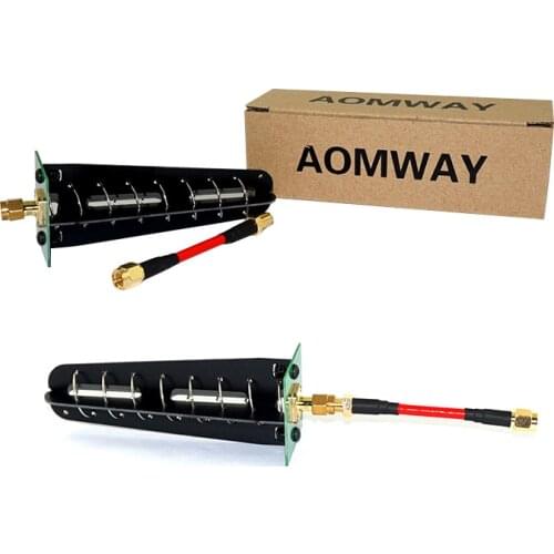 1PCS Aomway 11dbi 7 Turn 5.8GHz Helical Antenna RHCP MA RP SMA Receiving Antenna Right polarized FPV AV Receiver Antenna