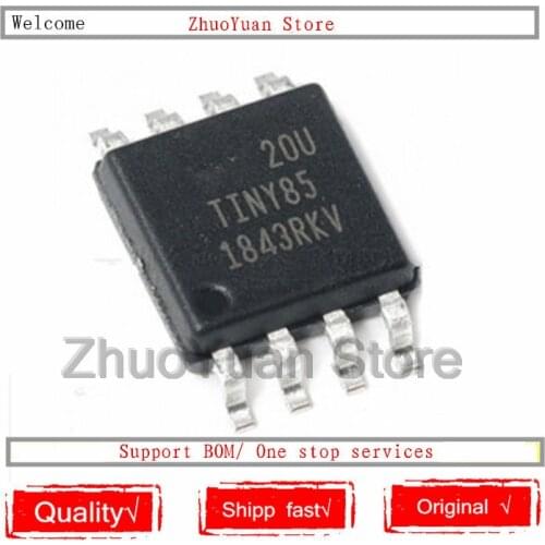 1PCS/lot New original ATTINY85-20SU TINY85 ATTINY85 SOP-8 8KB 20MHz 8-bit IC chip