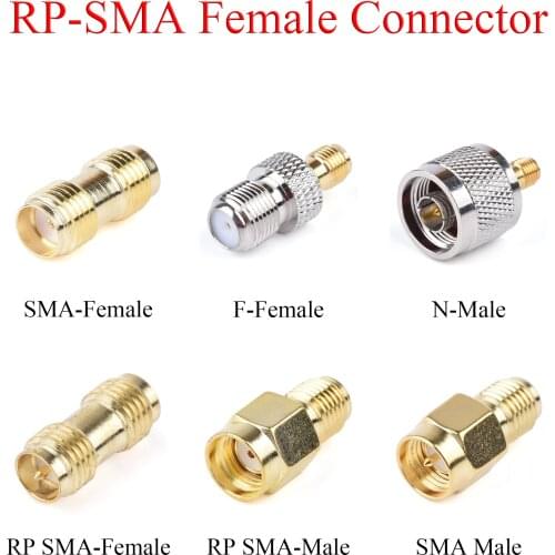 1Pcs RF Coaxial Connector RP-SMA Female to SMA RP-SMA N Male Plug/SMA RP-SMA F Female Jack Adapter Use For TV Repeater Antenna