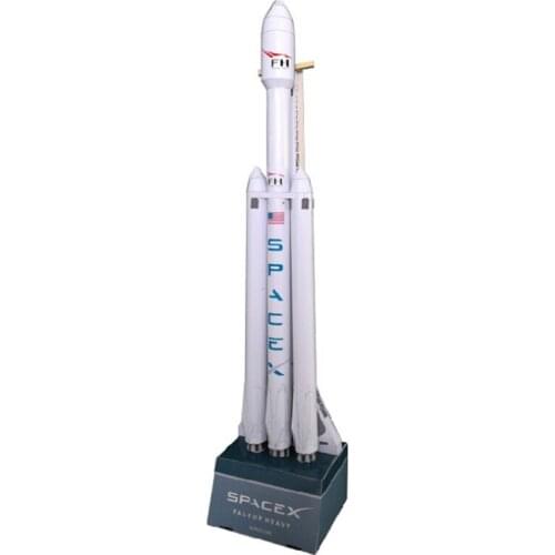 3D 42CM 1:160 SpaceX Falcon Heavy-duty Rocket Paper Model Puzzle Handmade DIY Space Model Card Model Building Sets Guns Firearms