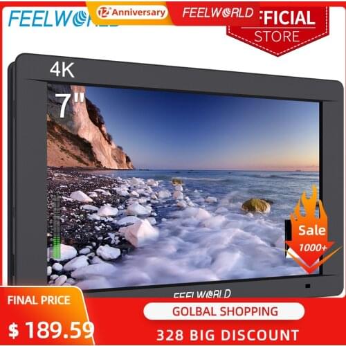 FEELWORLD FW703 7 Inch IPS Full HD 3G SDI 4K HDMI On Camera DSLR Field Monitor 1920x1200 with Histogram for Stabilizer Camera