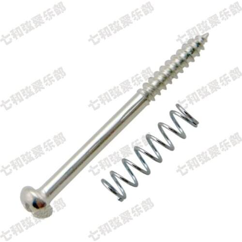 8Pcs Chrome Electric Bass Guitar Humbucker Pickup Adjust height mounting screws springs guitar accessories