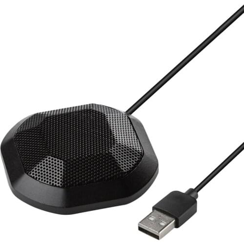 Omnidirectional Pickup Mic with USB Interface Drive Free Conference Microphone for Voice Chat Gaming Meetings