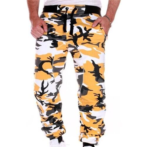 Men Multi-Pocket Pencil Pant Trendy Camouflage Streetwear Pants Mens Sweatpants Military Trousers For Male