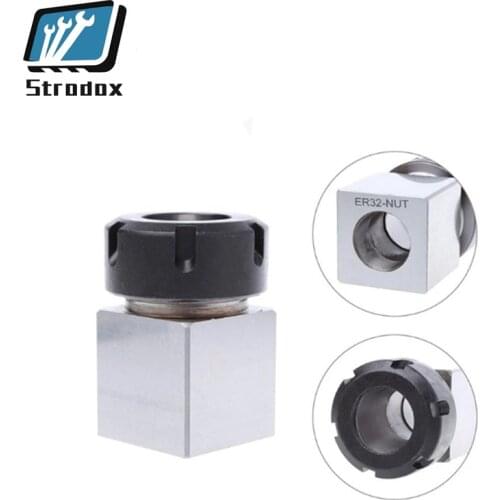Collet Block 45x65mm ER40 Spring Chuck Collet Holder square Hex ER25 ER32 Can hold round hexagonal sleeve cnc machine Lathe