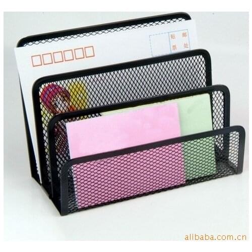 Metal Black Mesh Bookend Anti-skid Shelf Book Case Holder Home Office Store Stationery