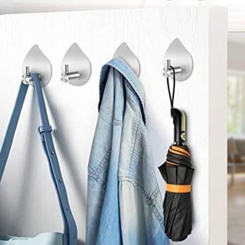 Black Robe Hook Wall Hook Towel Hook For Bathroom Stainless Steel Coat Hook Rustproof Hook Hanger For Kitchen Hardware Hot Sales
