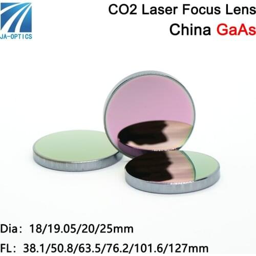 GaAs Focus Lens Dia. 18 19 20 25mm FL 50.8 63.5 101.6mm 1.5-4" for CO2 Laser cutting engraving machine